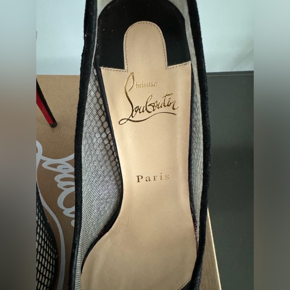 Christian Louboutin Fishnet Suede Follies Resille 100 Pumps - 38.5 - Picture 6 of 7